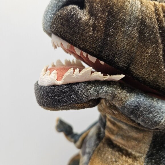 Folkmanis Dinosaur T-Rex Hand Puppet Plush 20" Full Body Stuffed Tyrannosaurus - Picture 5 of 6